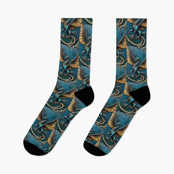 Item preview, Abstract Medieval Blue Dragon  designed and sold by TheDarkWardrobe.