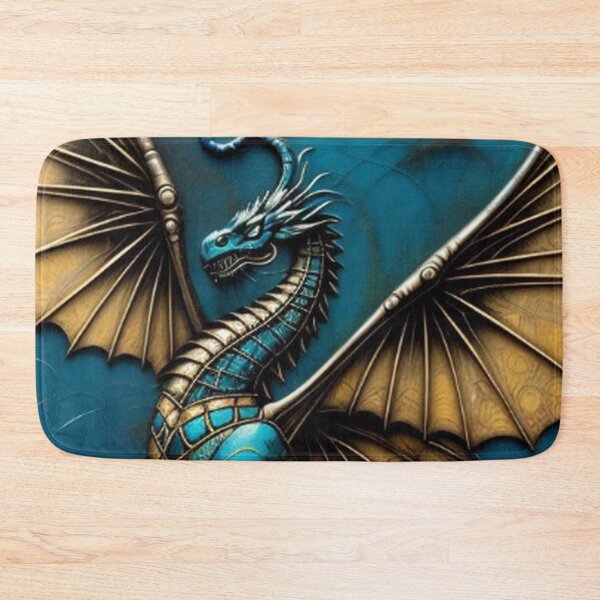 Item preview, Abstract Medieval Blue Dragon  designed and sold by TheDarkWardrobe.