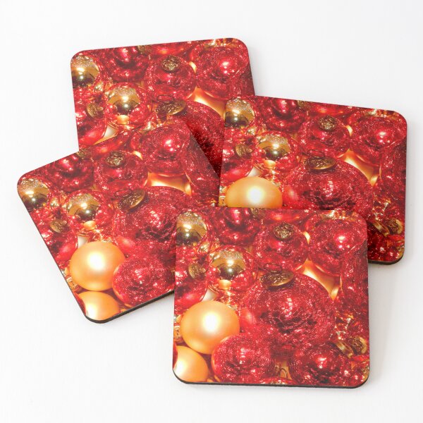 Item preview, Christmas Red Glass Decor Baubles designed and sold by LAPilotGirl.