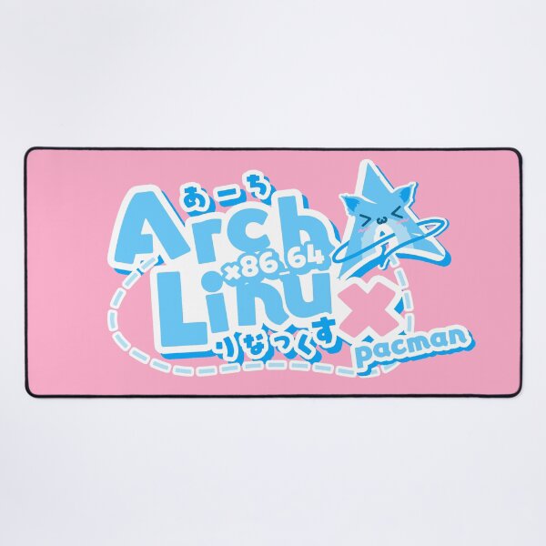 Vista previa del artículo con la obra «Logotipo de Arch Linux en estilo japonés kawaii ~ Tecnología», diseñado y vendido por internet-joshi.