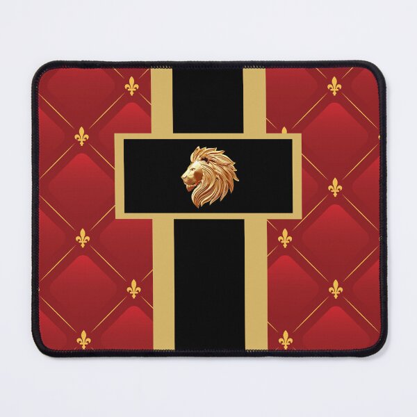Item preview, Luxury Red and Gold Diamond Pattern with Adorned with Lion Head designed and sold by GODS4US.