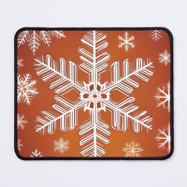 Item preview, Snowflakes on an orange background designed and sold by Ciervo Primavera.