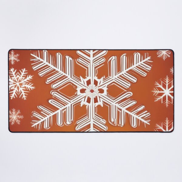 Item preview, Snowflakes on an orange background designed and sold by Ciervo Primavera.