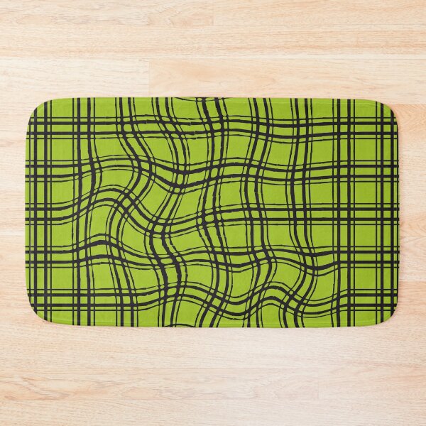 Item preview, Distorted Grid- optical illusion/ vivid green and black designed and sold by My-fake-places.