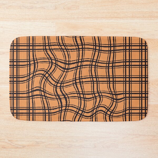 Item preview, Distorted Grid- optical illusion/ vivid orange and black designed and sold by My-fake-places.