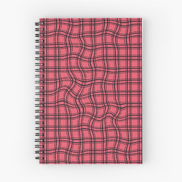 Item preview, Distorted Grid- optical illusion/ raspberry color and black designed and sold by My-fake-places.