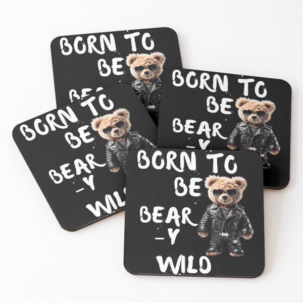Item preview, Born to Be Bear-y Wild Teddy Bear Biker Design designed and sold by Fredster1966.