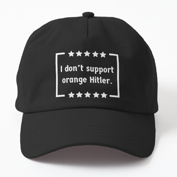 Vista previa del artículo con la obra «No apoyo al Hitler naranja», diseñado y vendido por Rachel the Artist .