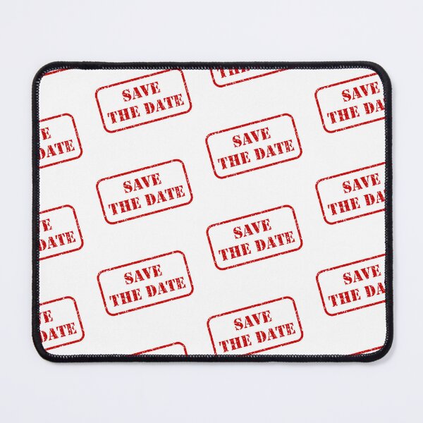 Item preview, Save The Date Red Rubber Stamp Graphic designed and sold by THP Creative.