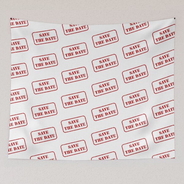 Item preview, Save The Date Red Rubber Stamp Graphic designed and sold by THP Creative.
