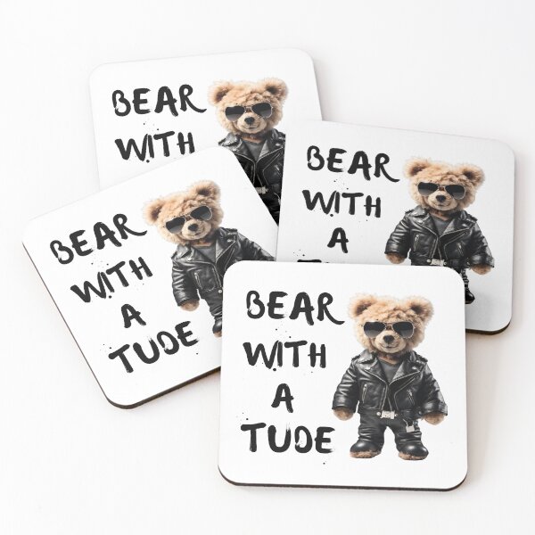 Item preview, Bear With a Tude Funny Biker Teddy Bear Design designed and sold by Fredster1966.