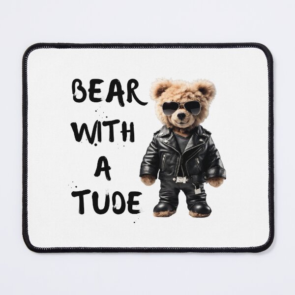 Item preview, Bear With a Tude Funny Biker Teddy Bear Design designed and sold by Fredster1966.