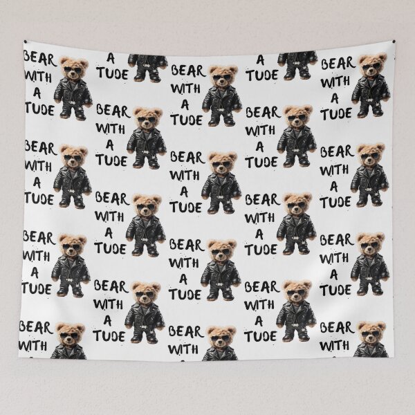 Item preview, Bear With a Tude Funny Biker Teddy Bear Design designed and sold by Fredster1966.