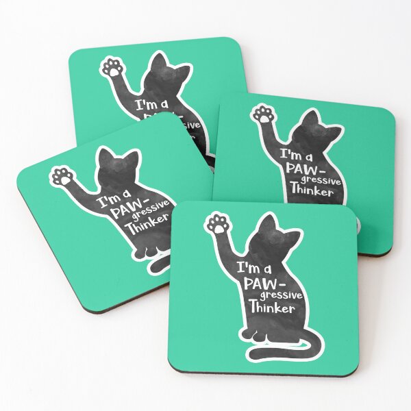 Item preview, I'm a PAW-gressive Thinker – Funny Liberal Cat Lady Design designed and sold by hitechmom.