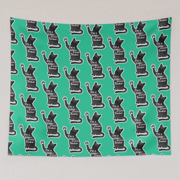 Item preview, I'm a PAW-gressive Thinker – Funny Liberal Cat Lady Design designed and sold by hitechmom.