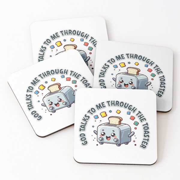 Item preview, Toasted Wisdom Retro Quirky Design - 'God Speaks to Me Through the Toaster'  designed and sold by fuzzydragons.