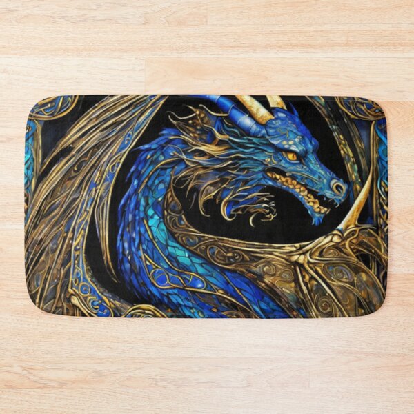 Item preview, Abstract Medieval Blue Dragon  designed and sold by TheDarkWardrobe.