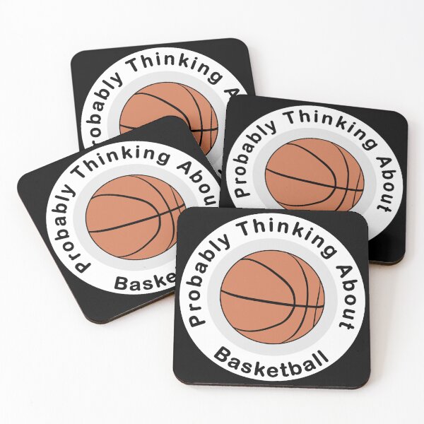 Item preview, Probably Thinking About Basketball dark background designed and sold by Inkhornmedia.