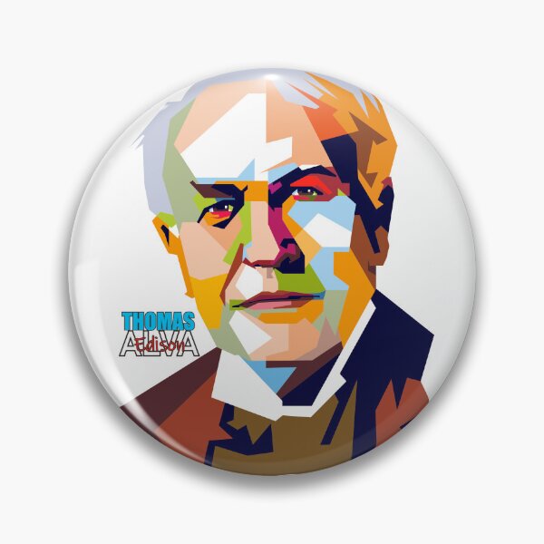 Item preview, Thomas Alva Edison Pop Art Portrait designed and sold by Ekira Pop Pixel.