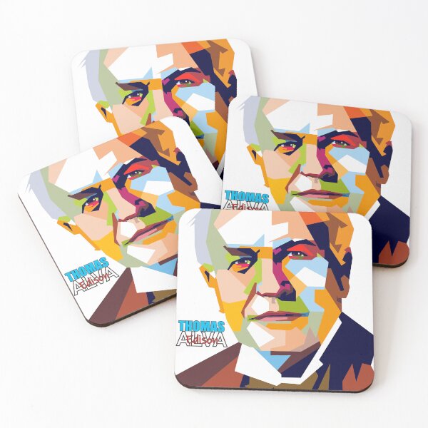 Item preview, Thomas Alva Edison Pop Art Portrait designed and sold by Ekira Pop Pixel.