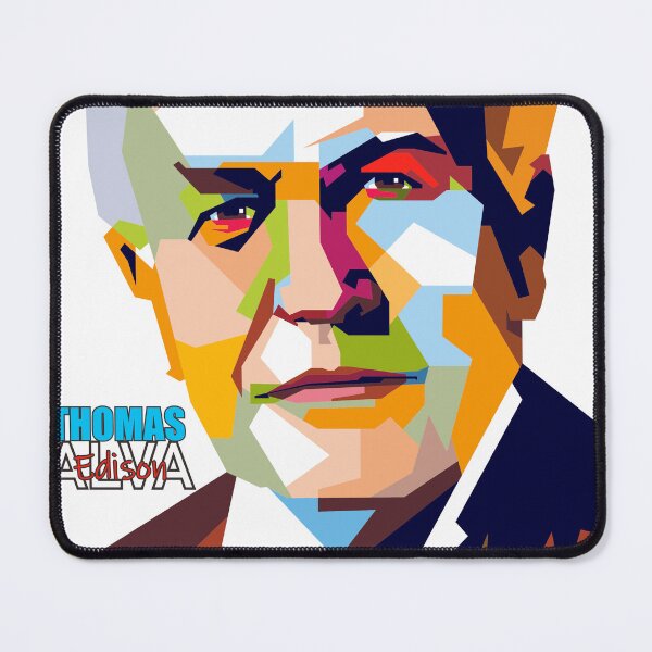 Item preview, Thomas Alva Edison Pop Art Portrait designed and sold by Ekira Pop Pixel.