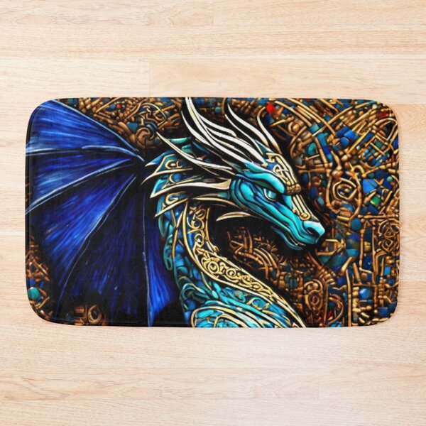 Item preview, Abstract Medieval Blue Dragon  designed and sold by TheDarkWardrobe.