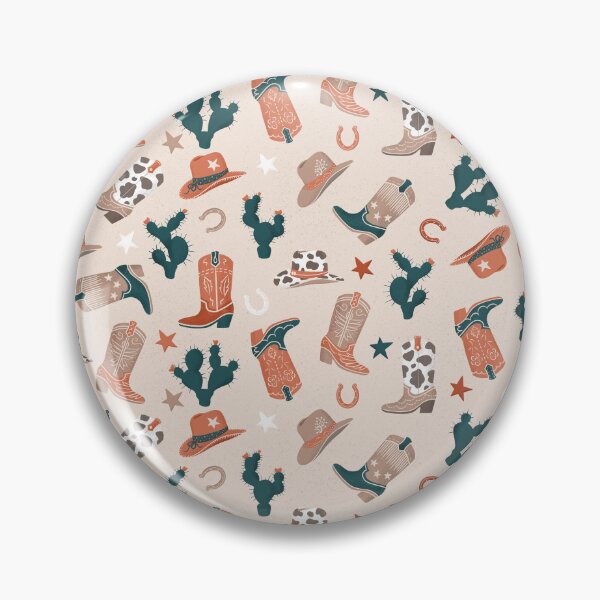 Item preview, Western Cowgirl cowprint boots hats cactus horseshoe and stars designed and sold by ArtOfSmallJoys.