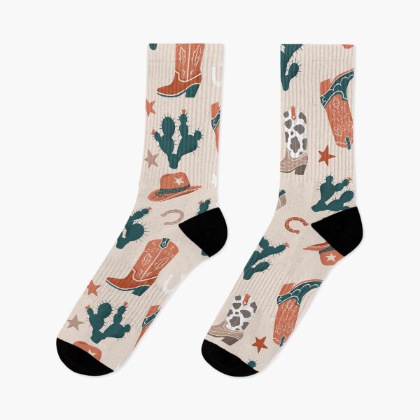 Item preview, Western Cowgirl cowprint boots hats cactus horseshoe and stars designed and sold by ArtOfSmallJoys.