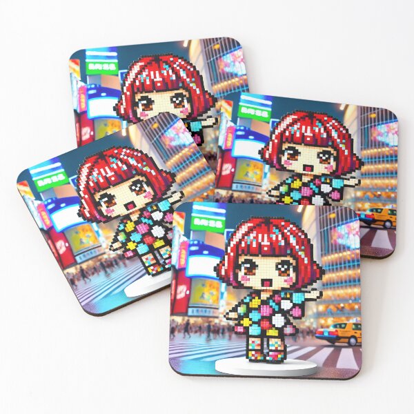 Item preview, Polka Dots, Pixels and the Vibrant Energy of Shibuya designed and sold by unrealartwork.