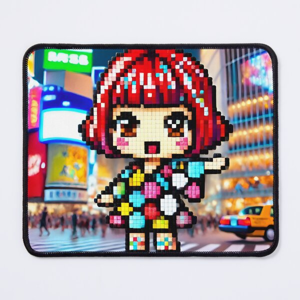Item preview, Polka Dots, Pixels and the Vibrant Energy of Shibuya designed and sold by unrealartwork.