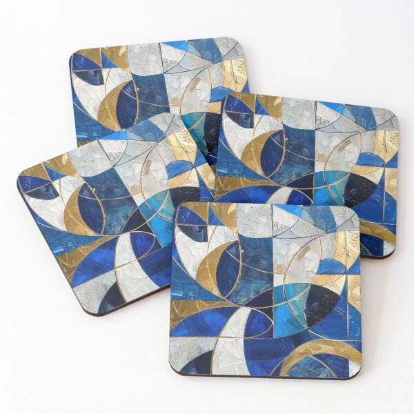 Aperçu de l'œuvre Motif abstrait de cercle bleu créée et vendue par GODS4US.