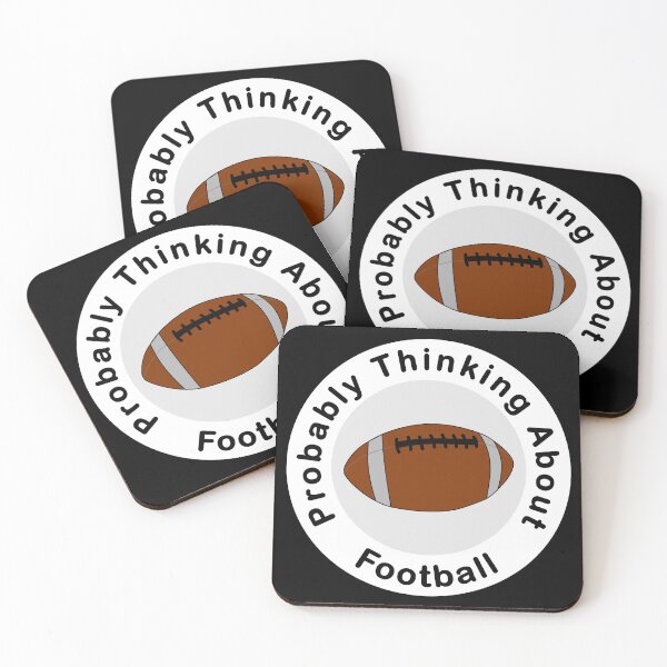 Item preview, Probably Thinking About Football dark background designed and sold by Inkhornmedia.