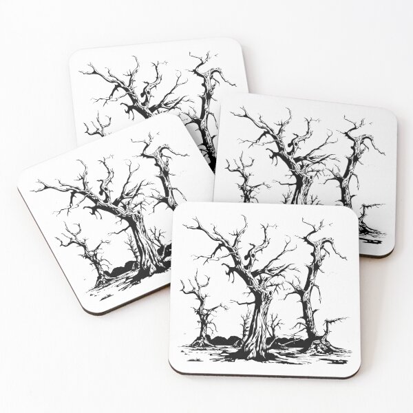 Item preview, Dead Barren Trees Crooked Halloween Apocalyptic Forest designed and sold by inkoutninja.