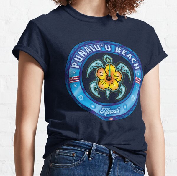 Item preview, Punalu'u Beach Hawaii Punaluu sea turtle hibiscus designed and sold by studioss76.