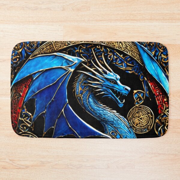 Item preview, Abstract Medieval Blue Dragon  designed and sold by TheDarkWardrobe.