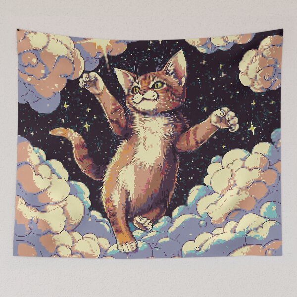 Item preview, Pixel Cat Nebula Dancer designed and sold by NaturePixel.