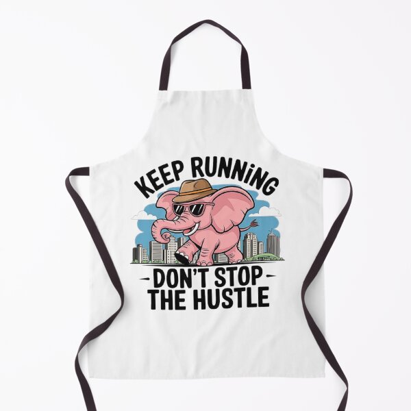 Item preview, Motivational Pink Elephant Running with Hustle Vibes designed and sold by love3617.