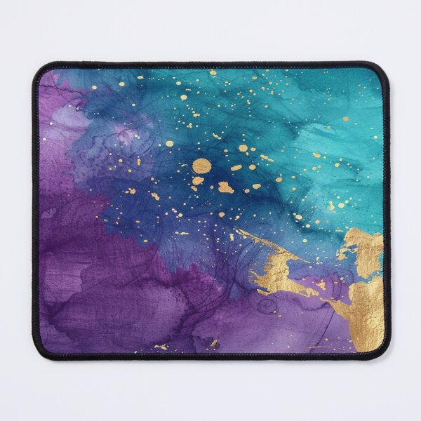 Item preview, Purple Teal and Gold Marble Abstract Design designed and sold by GODS4US.