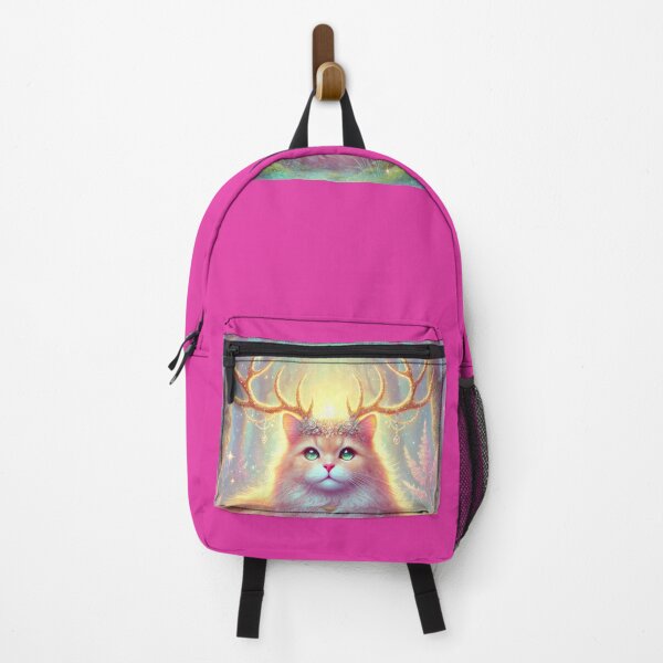 Item preview, Mystical Cat With Golden Crown Antlers designed and sold by Dream Bloom Gallery.