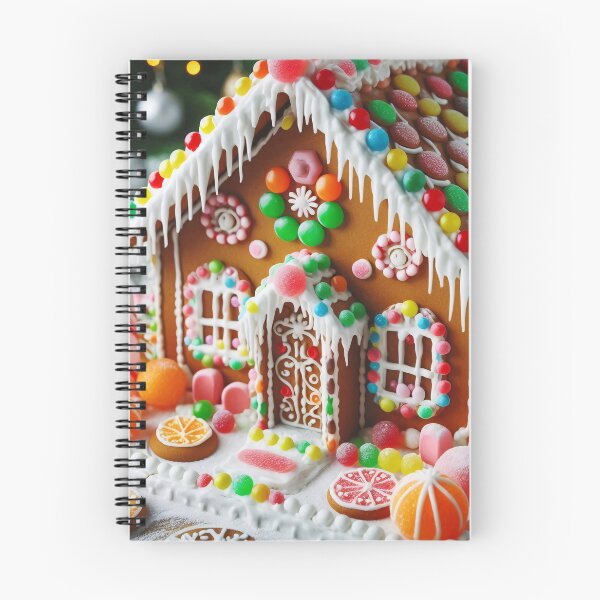 Item preview, A festive gingerbread house decorated with candy, cookies, and frosting designed and sold by homydesign.