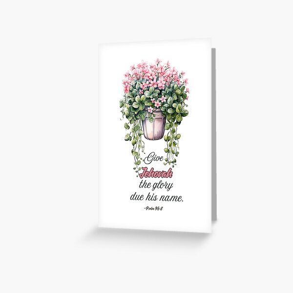 Item preview, "Give Jehovah the Glory due his Name"  - Psalm 96:8 JW 2025 Year Text - Pink Blossoms designed and sold by Kishaprints.