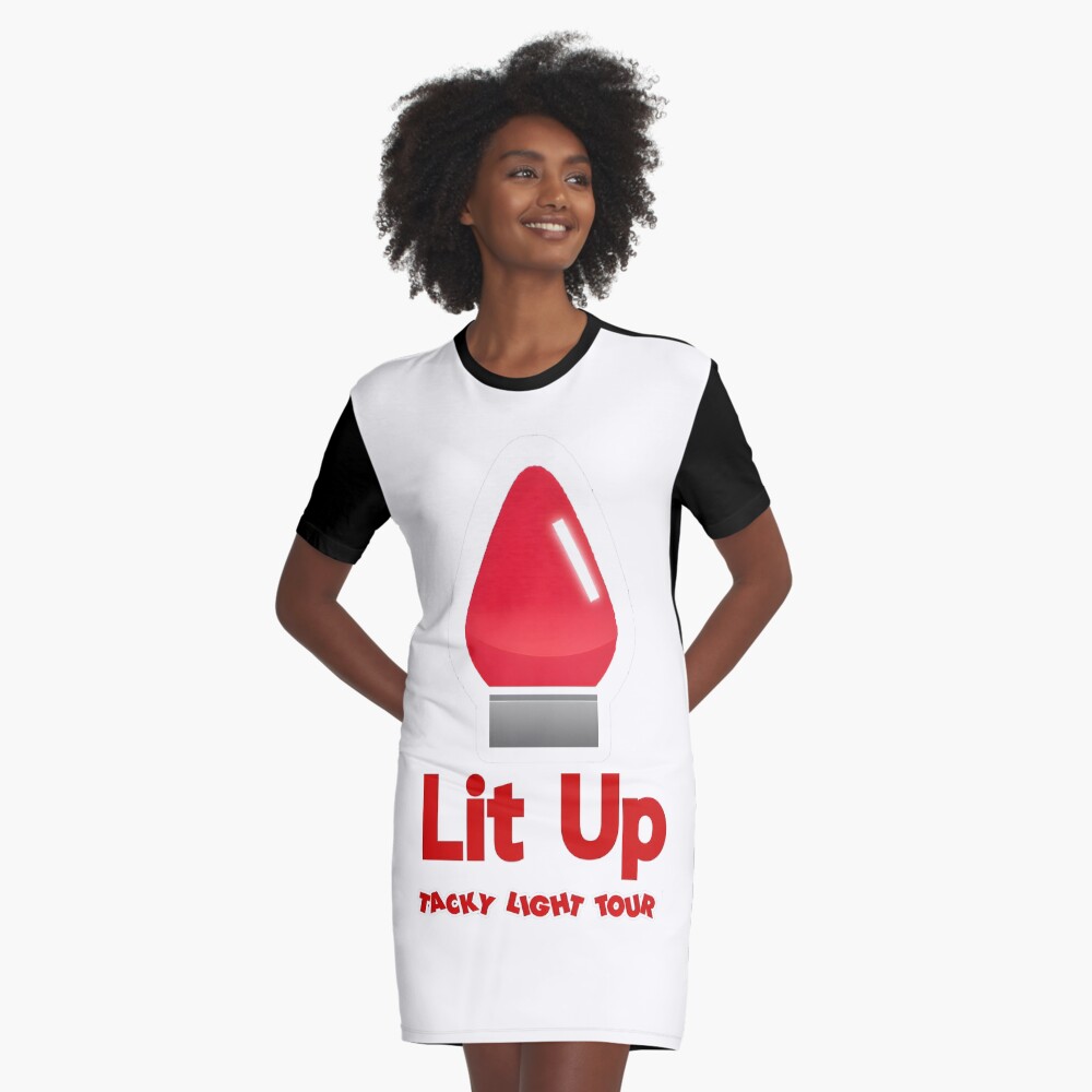 Item preview, Graphic T-Shirt Dress designed and sold by TackyLightTour.