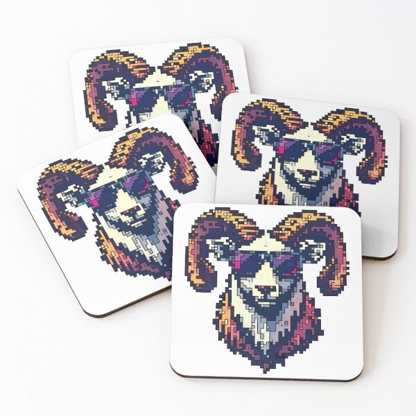 Item preview, Pixel Bighorn Sheep designed and sold by NaturePixel.