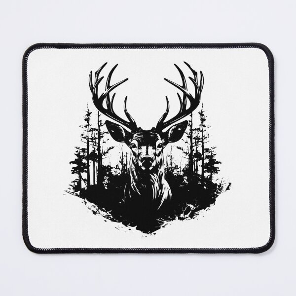 Item preview, Deer Head Elk Stag Fawn Moose Caribou Reindeer Antlers designed and sold by inkoutninja.
