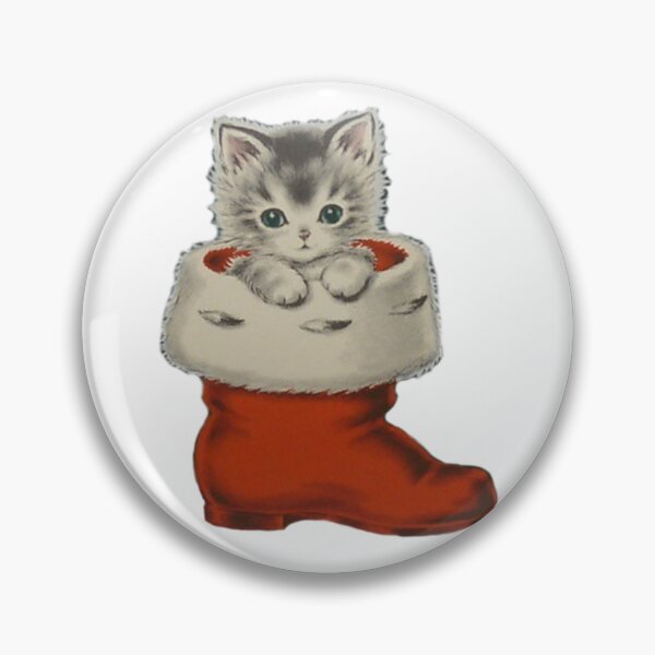 Item preview, Vintage Christmas Cat  designed and sold by Pixiedrop.