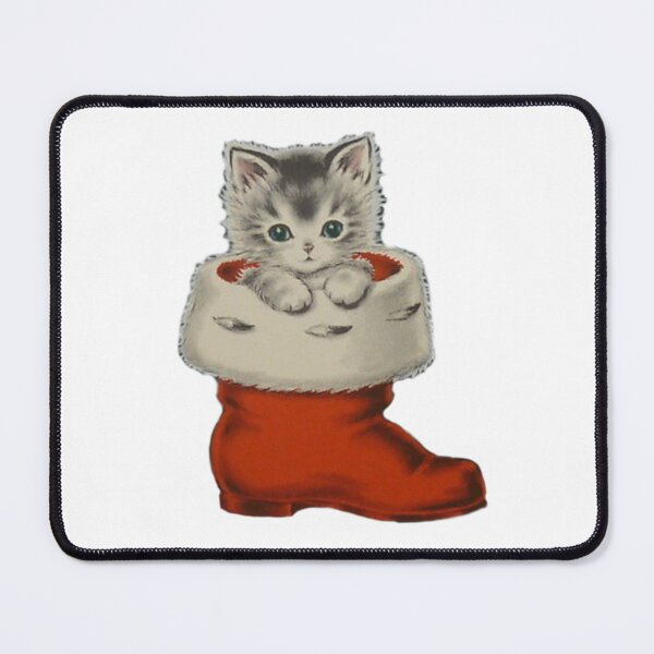 Item preview, Vintage Christmas Cat designed and sold by Pixiedrop.