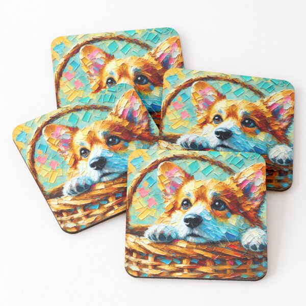 Artikelvorschau, Corgi in einem Korb entworfen und verkauft von ChrisButler.