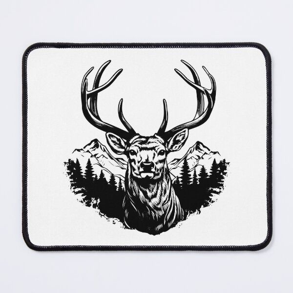 Item preview, Deer Head Elk Stag Fawn Moose Caribou Reindeer Antlers designed and sold by inkoutninja.