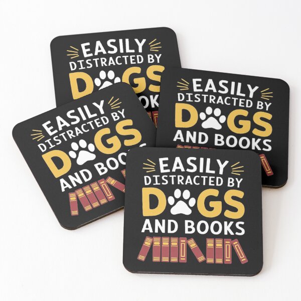 Item preview, Easily Distracted by Dogs and Books-For Dogs Lovers & Books designed and sold by love3617.