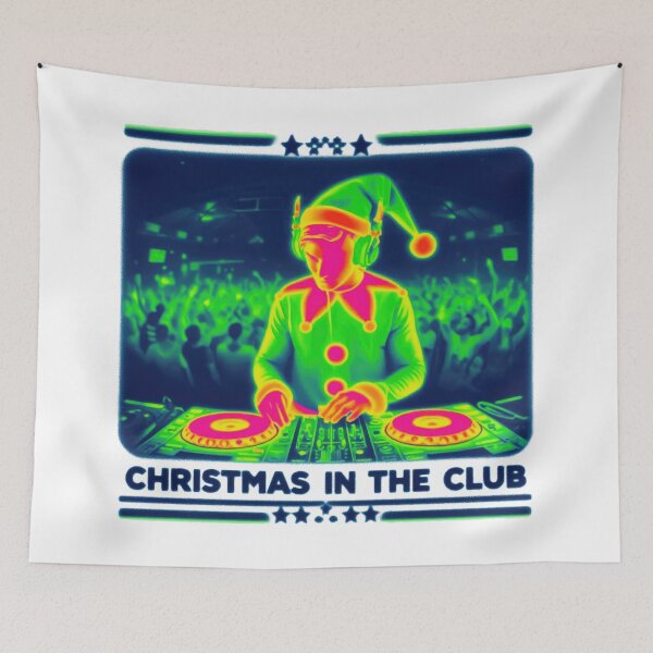 Item preview, Christmas In The Club - DJ Elf Rave Party designed and sold by Urban-Alien.